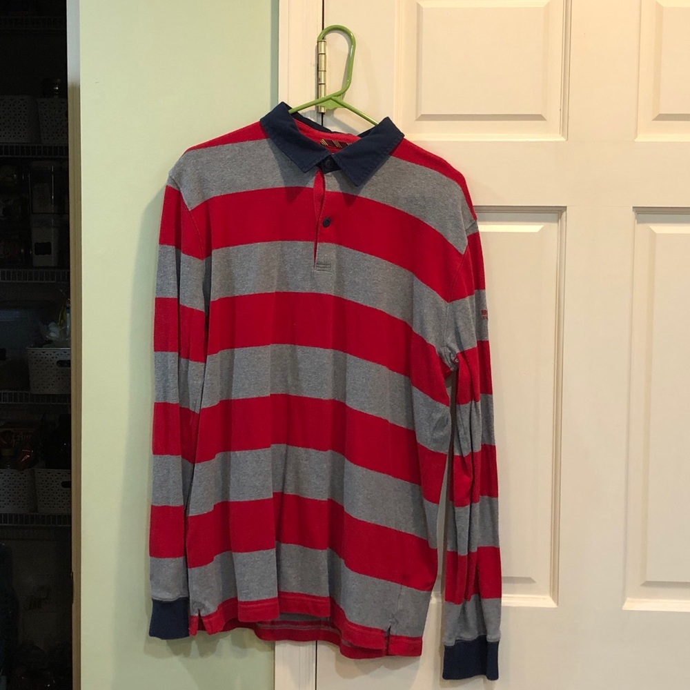 Brooks Brothers Love Sleeve Red Navy Large Polo